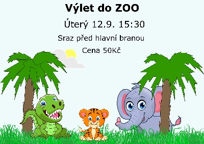 Plakát akce - Výlet do Zoo