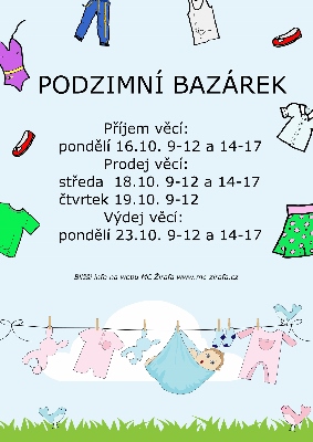 Tradiční bazárek podzimních a zimních věcí v MC Žirafa