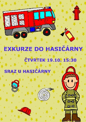 Plakát akce - Exkurze do hasičárny